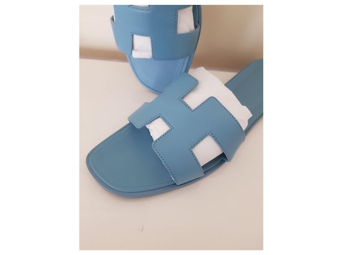 Hermès ORAN EPSOM BLU Dorset Blu chiaro - vista 8