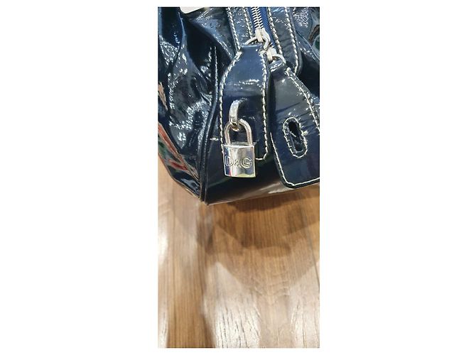 Borsa a mano Dolce & Gabbana in pelle blu - vista 2