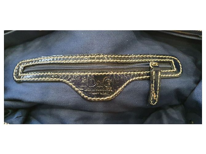 Borsa a mano Dolce & Gabbana in pelle blu - vista 3