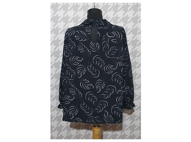 Bluse Essentiel Antwerp Marineblau Polyester - Ansicht 4