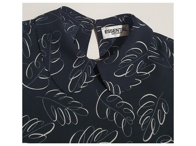 Bluse Essentiel Antwerp Marineblau Polyester - Ansicht 5