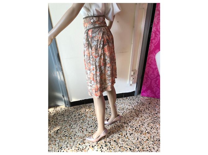 Falda Louis Féraud de viscosa Taupe Coral Gris pardo - vista 8