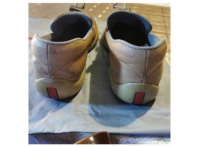 Mocassini Prada in pelle beige - vista 4