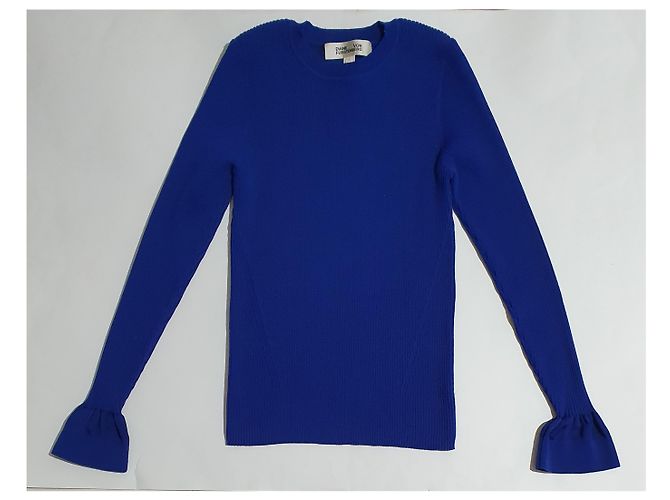 Diane Von Furstenberg Strickbluse blau - Ansicht 3
