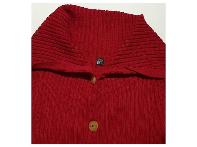 Autre Marque Cinzia Rocca Strickjacke aus Merinowolle Rosa Pink - Ansicht 4