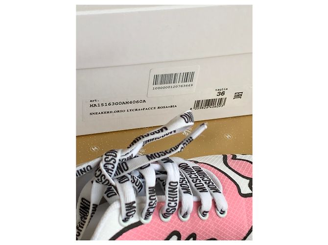 Sneakers Moschino Couture Rosa e Bianco - vista 5