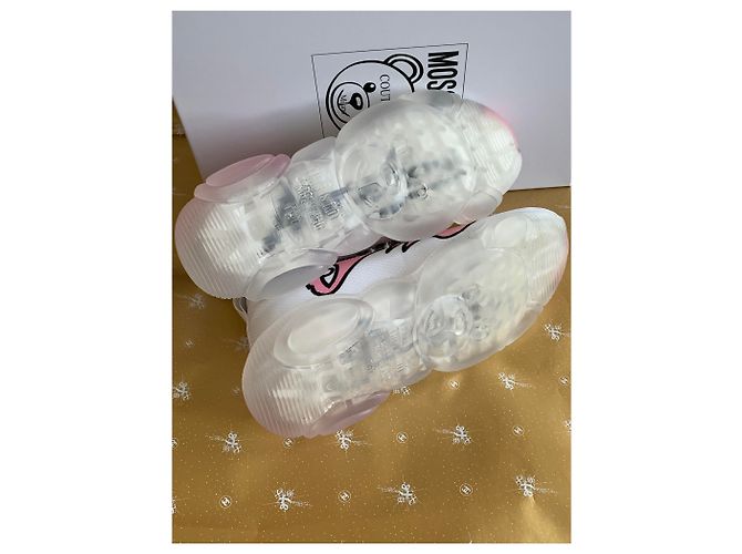 Sneakers Moschino Couture Rosa e Bianco - vista 6