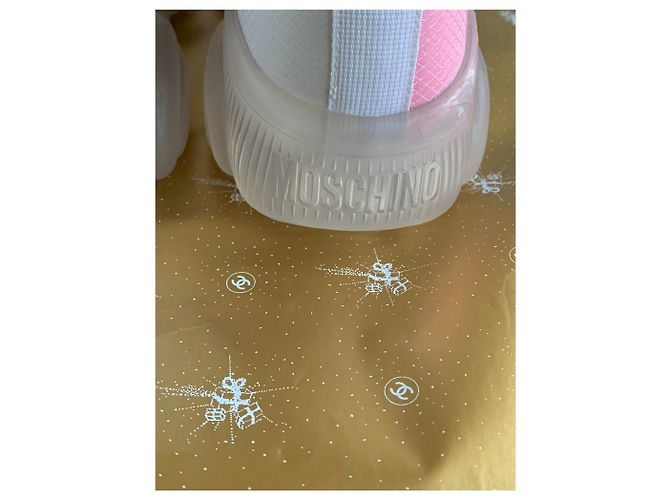 Sneakers Moschino Couture Rosa e Bianco - vista 7