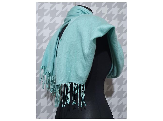 Autre Marque Sciarpa Giorgio Passigatti in seta e cashmere blu - vista 2