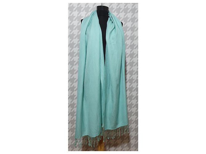 Autre Marque Sciarpa Giorgio Passigatti in seta e cashmere blu - vista 3