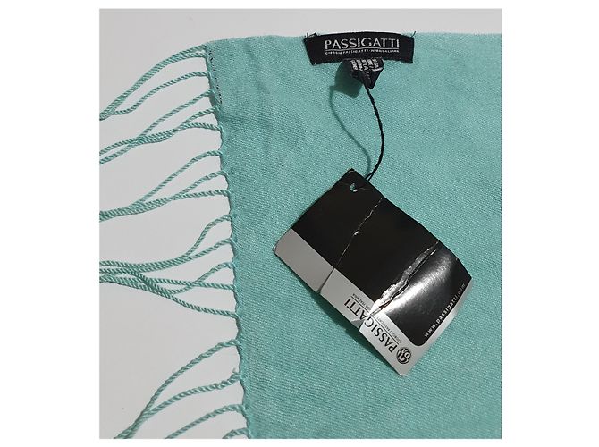 Autre Marque Sciarpa Giorgio Passigatti in seta e cashmere blu - vista 4