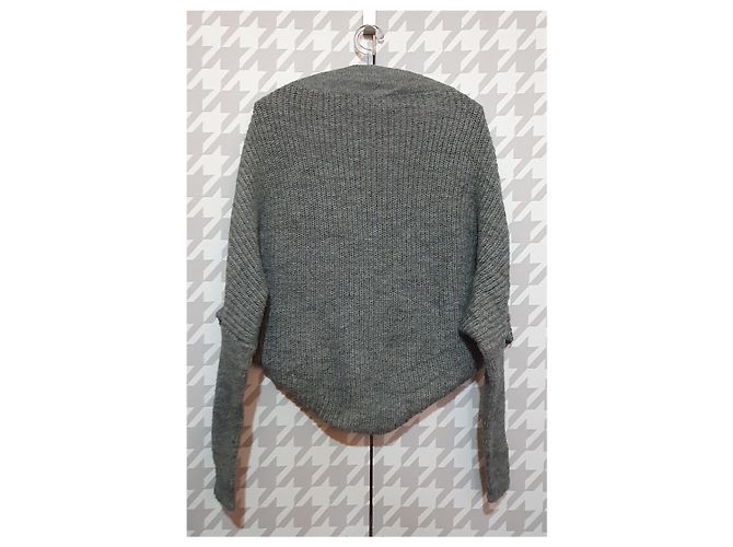 Club Monaco Strickjacke grau Wolle und Alpaka - Ansicht 5