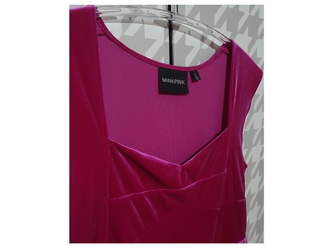 Autre Marque Minkpink Samtkleid Rosa - Ansicht 5
