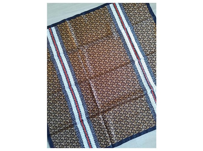 Foulard quadrato in seta Burberry Marrone - vista 5