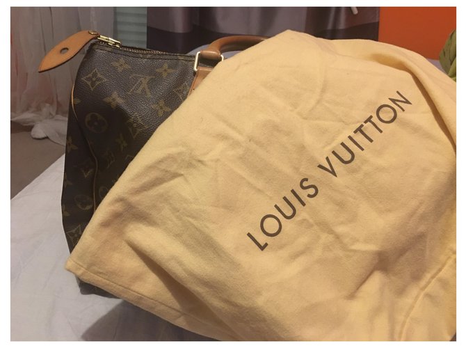 Borsa a mano Louis Vuitton Speedy 35 Marrone Scuro - vista 5