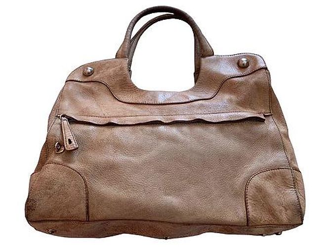Bolsa de ombro Furla em couro marrom claro Castanho claro - vista 2