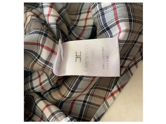 Camicia Elisabetta Franchi in cotone a quadretti multicolore - vista 5
