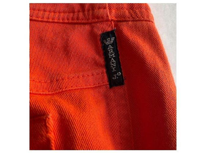 Falda Armani Jeans de algodón naranja - vista 3