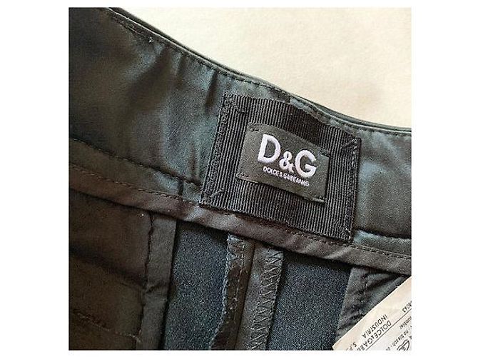 Dolce & Gabbana Schwarze Polyamid Hose Grösse 40 IT - Ansicht 3