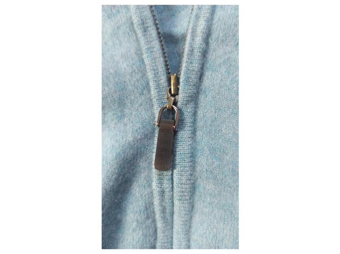 Eric Bompard Cashmere Hoodie Blau - Ansicht 3