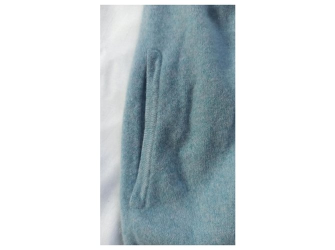 Eric Bompard Cashmere Hoodie Blau - Ansicht 4