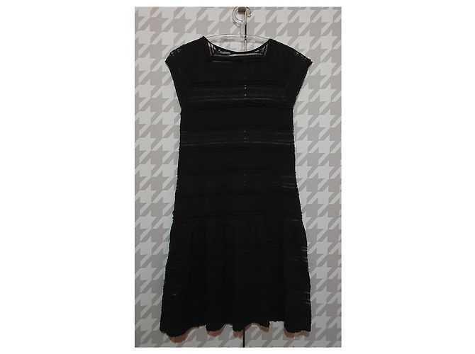 Autre Marque By Timo Schwarzes Spitzenkleid Transparent - Ansicht 2