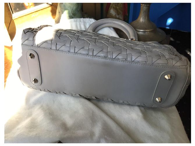Lady Dior Borsa a mano Dior Avenue in pelle grigio perla - vista 2