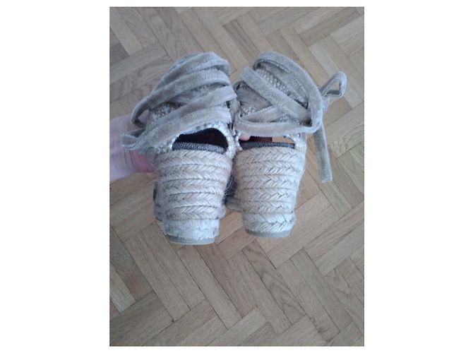 Sandali Espadrillas Castaner Taupe in Tessuto Taglia 36 - vista 7