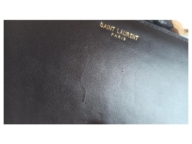 Yves Saint Laurent borsa a tracolla mini Linea Y pelle marrone Marrone scuro - vista 12