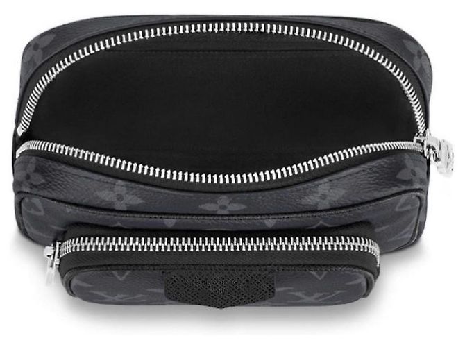 Pochette Louis Vuitton Taigarama Nera in Pelle Nero - vista 2