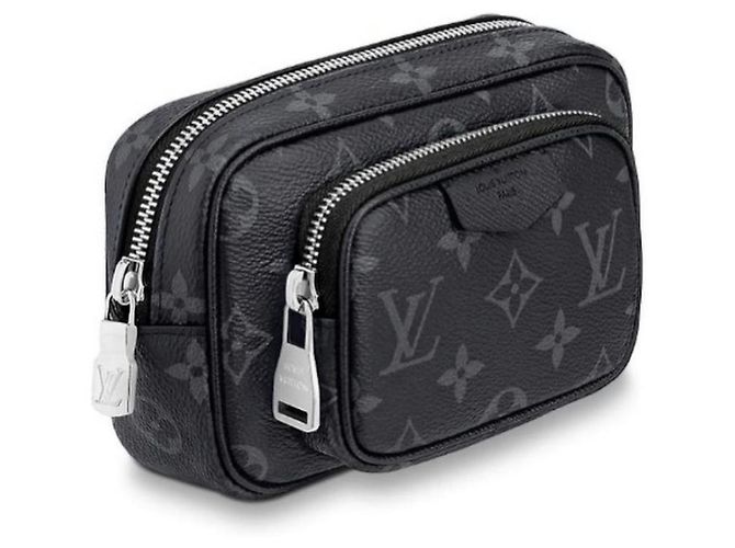 Pochette Louis Vuitton Taigarama Nera in Pelle Nero - vista 4