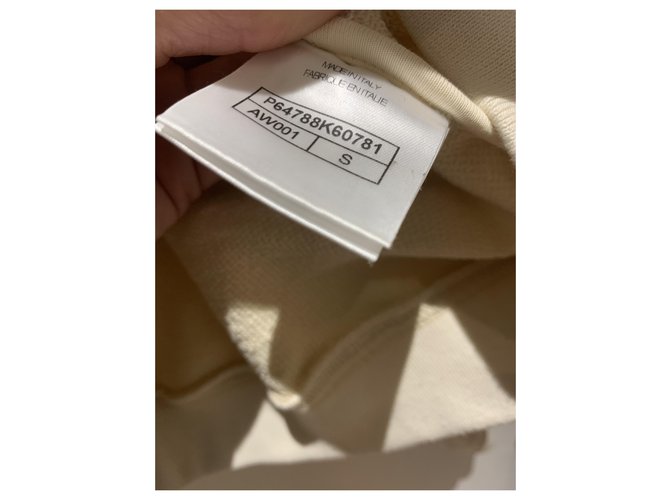 Chanel Cambon Sweatshirt aus Baumwolle mit bestickten Kamelien Eggshell Aus weiß - Ansicht 4