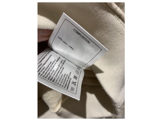 Chanel Cambon Sweatshirt aus Baumwolle mit bestickten Kamelien Eggshell Aus weiß - Ansicht 5