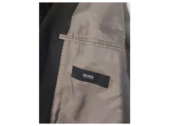 Completo Hugo Boss Nero Marrone Lana Taglia 48 Marrone scuro - vista 3