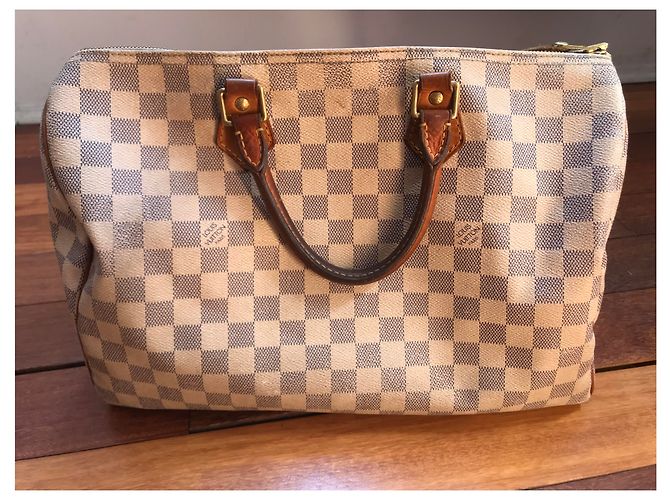 Borsa a mano Louis Vuitton Speedy 40 Pelle Beige Bianco sporco - vista 2