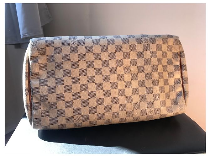 Borsa a mano Louis Vuitton Speedy 40 Pelle Beige Bianco sporco - vista 7