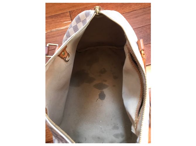 Borsa a mano Louis Vuitton Speedy 40 Pelle Beige Bianco sporco - vista 8