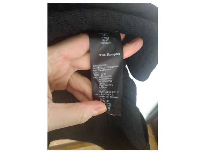 The Kooples Schwarzes Polyamid Kleid - Ansicht 3