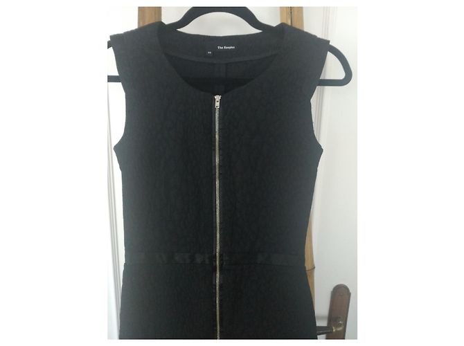 The Kooples Schwarzes Polyamid Kleid - Ansicht 4