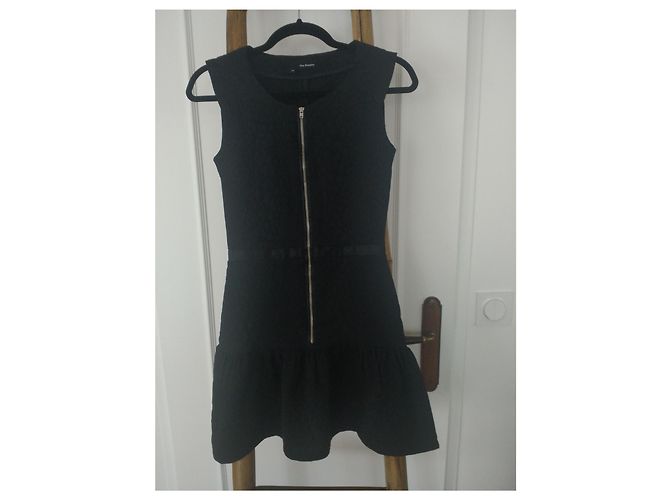 The Kooples Schwarzes Polyamid Kleid - Ansicht 7
