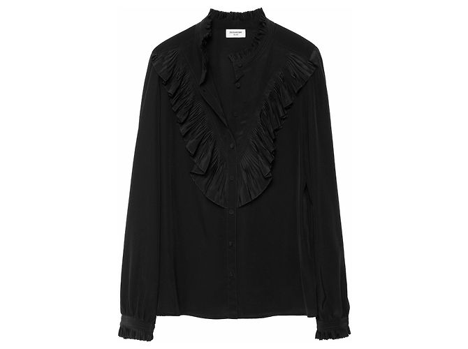 Zadig & Voltaire Taccora Deluxe Seidenhemd Schwarz - Ansicht 10