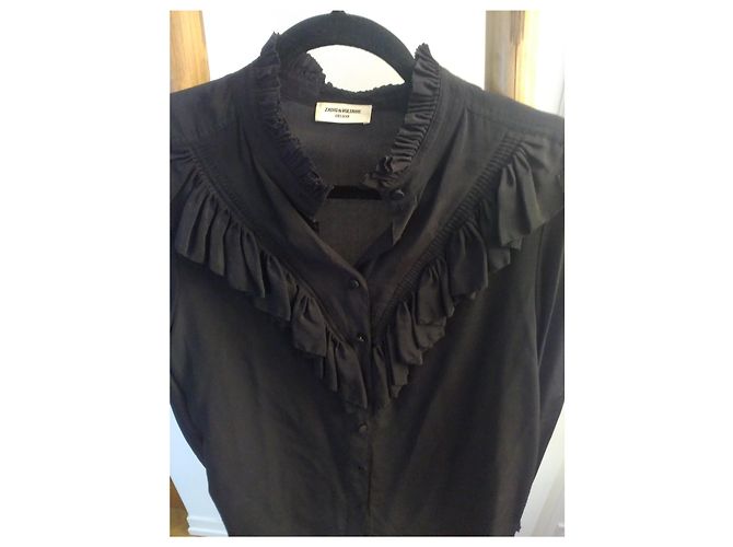Zadig & Voltaire Taccora Deluxe Seidenhemd Schwarz - Ansicht 2