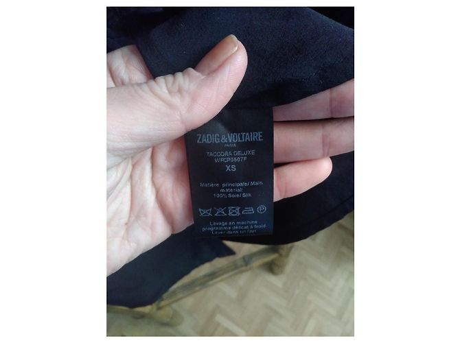 Zadig & Voltaire Taccora Deluxe Seidenhemd Schwarz - Ansicht 4