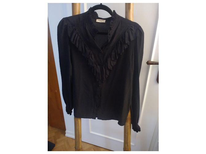 Zadig & Voltaire Taccora Deluxe Seidenhemd Schwarz - Ansicht 5