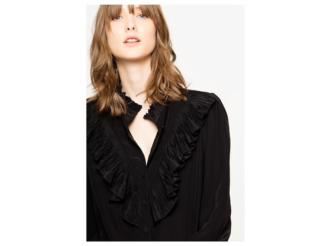 Zadig & Voltaire Taccora Deluxe Seidenhemd Schwarz - Ansicht 9