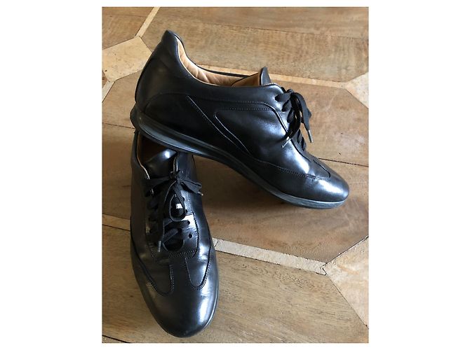 Autre Marque WINDPORT in pelle nera con lacci T.42 Nero - vista 3