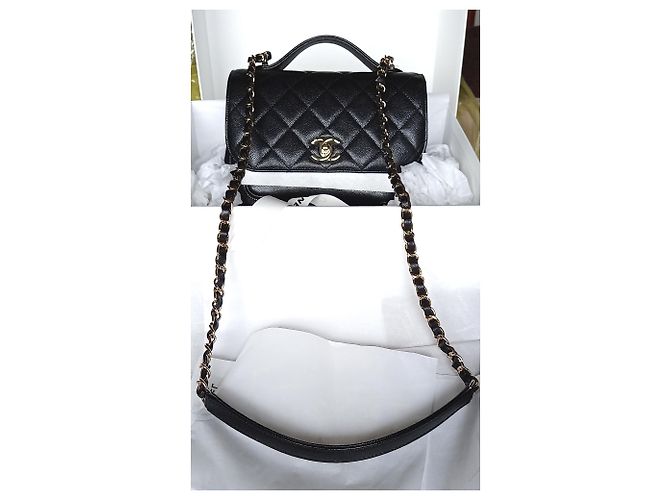 Timeless Chanel Borsa piccola con patta con manico Nero - vista 18