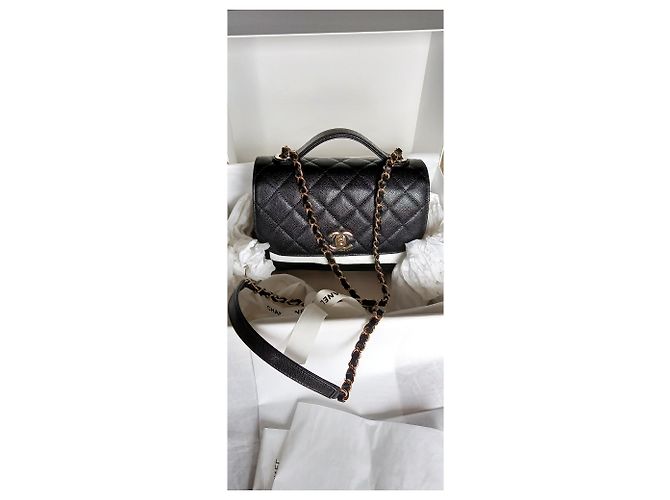 Timeless Chanel Borsa piccola con patta con manico Nero - vista 19