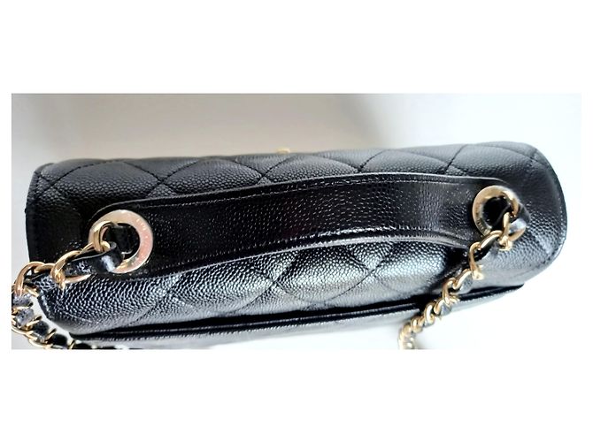 Timeless Chanel Borsa piccola con patta con manico Nero - vista 6