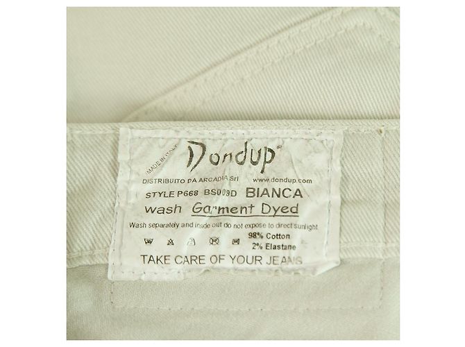 Dondup Bianca White Flare Bein Bootcut Hose Hosengröße 26 Weiß - Ansicht 3
